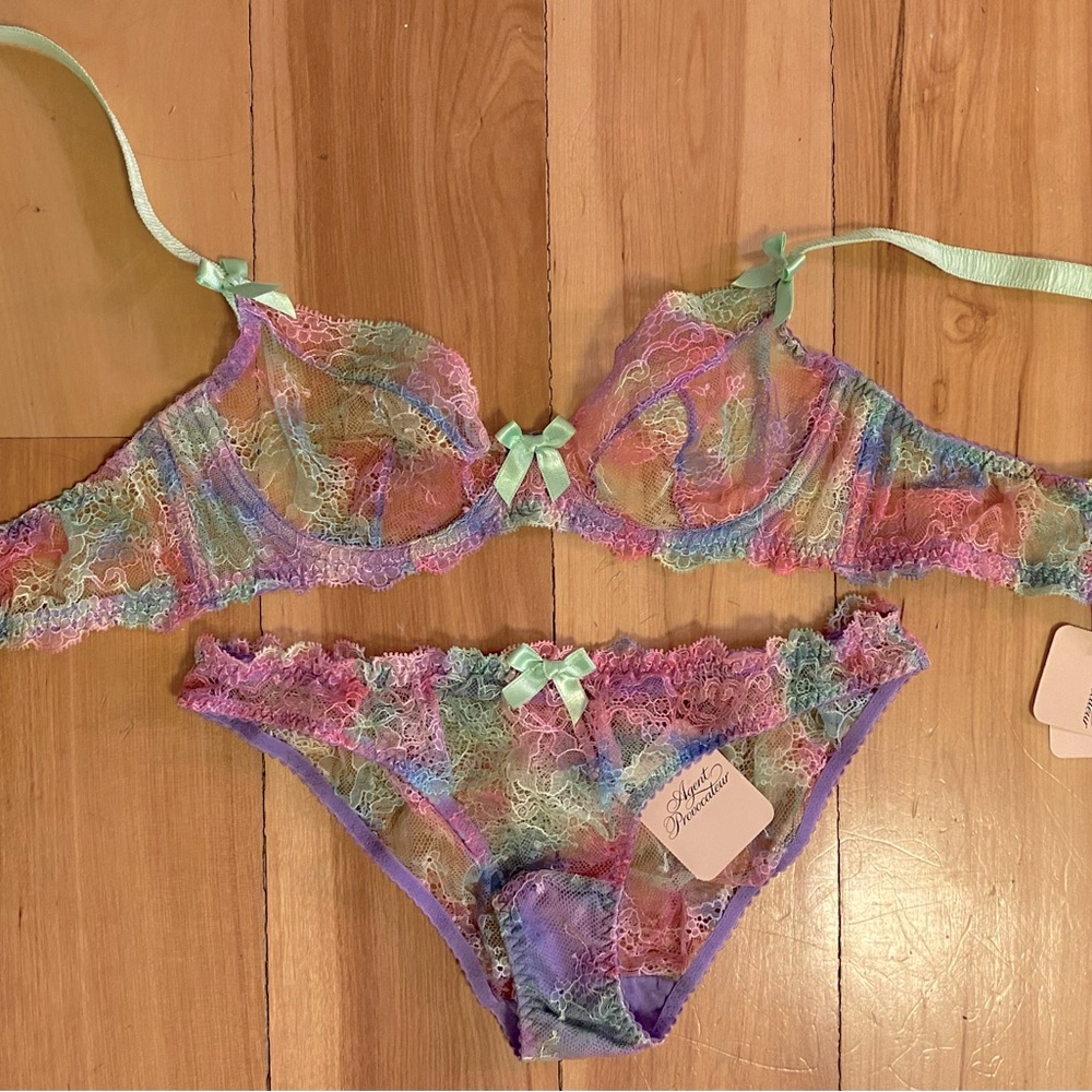 RARE NWT Agent Provocateur Phoenix set bra 32C panties size small / AP2